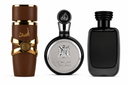 Kit 3 Perfumes Masculinos Lattafa Power: Asad Bourbon, Fakhar Black e Hawas Black